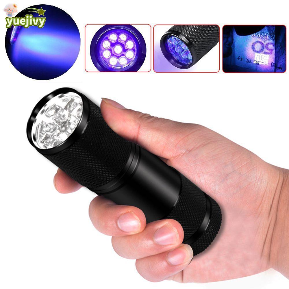 YUEJIPH 9 ไฟฉาย LED การตรวจจับกันน้ํา ไฟฉาย UV 395nm
