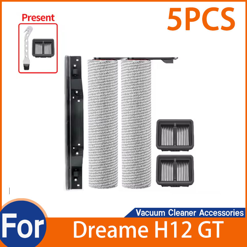 อุปกรณ์เสริมต้นฉบับสําหรับ Dreame H12 GT เครื่องดูดฝุ่นอะไหล่แปรงลูกกลิ้งหลัก ตัวกรอง Hepa อะไหล่ถังน้ําสกปรก (5 ชิ้น)