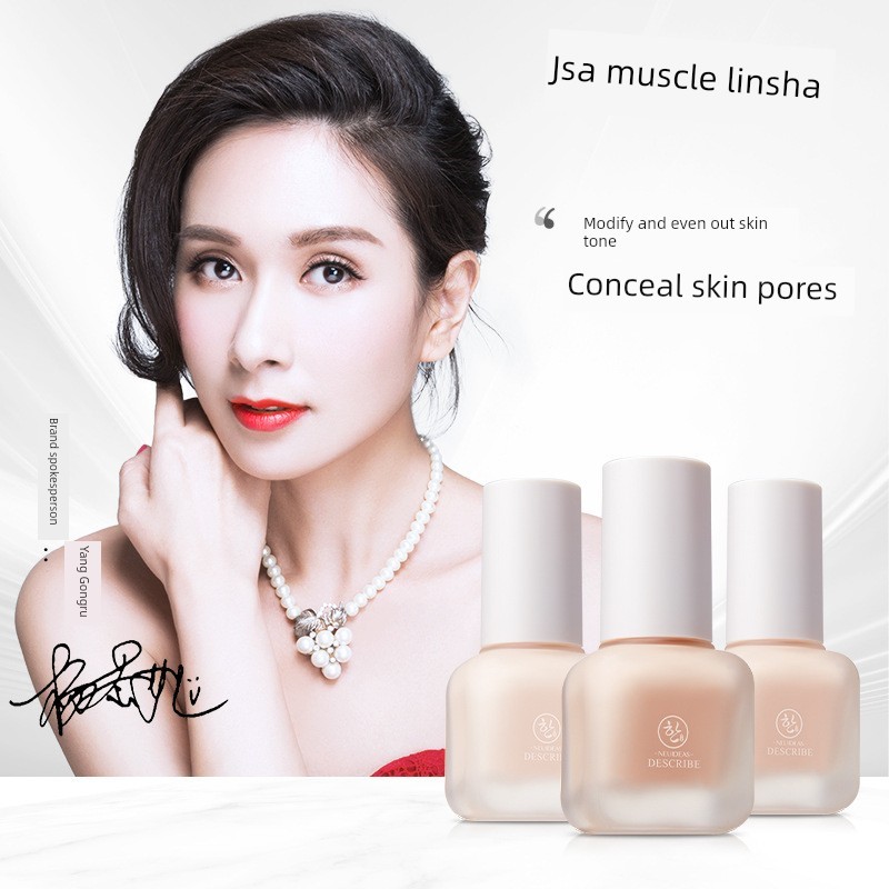 foundation cushion Jlisa Muscle Linsa Liquid Foundation คอนซีลเลอร์แต่งหน้าฐานครีม Moisturizing Last