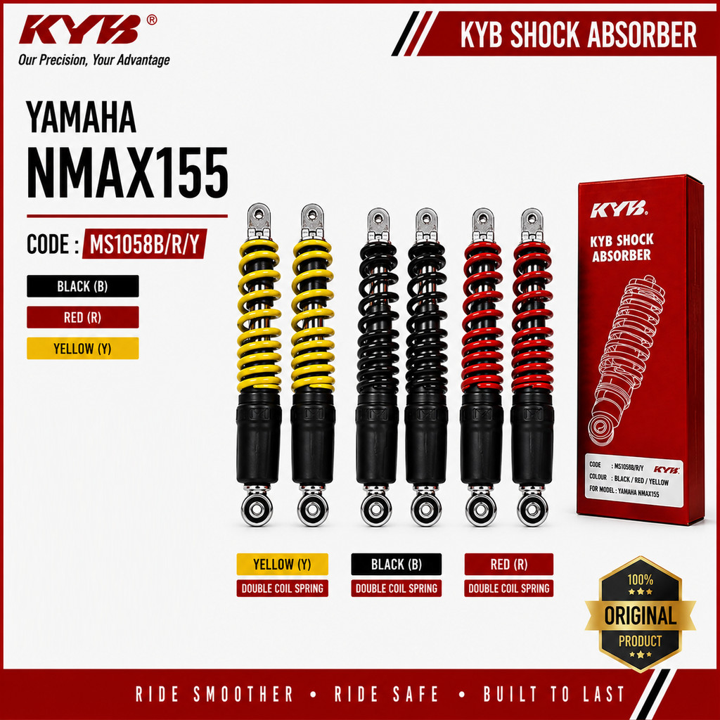 REMPIT KAYABA KYB NMAX155 โช้คอัพหลังระบบกันสะเทือน MS1058B MS1058R MS1058Y