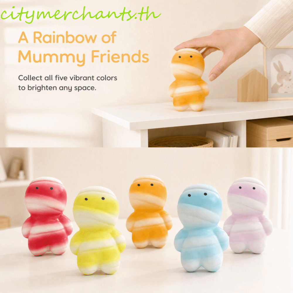 CITYMERCHANTS Mummy Squeezable Toy, Moist Soft Mummy Squishy Toy, Fidget Toy Pressable Cute Super Soft Mummy Slow Rebound Toy Kids
