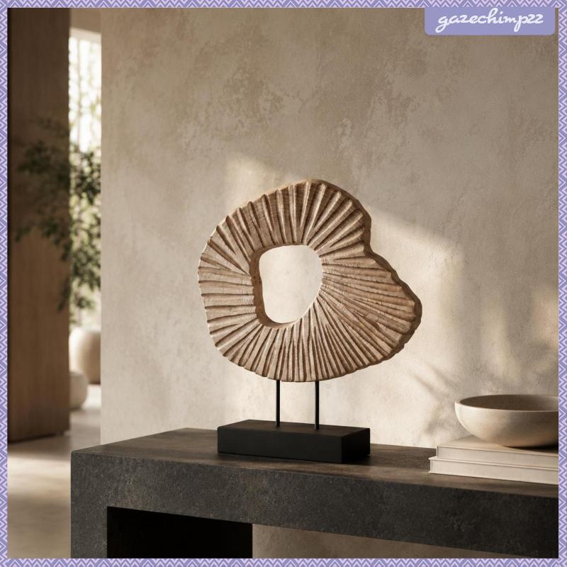 [Gazechimp] Wabi Sab Sculpture New Chinese Aesthetic Table Ornament for Black Tall