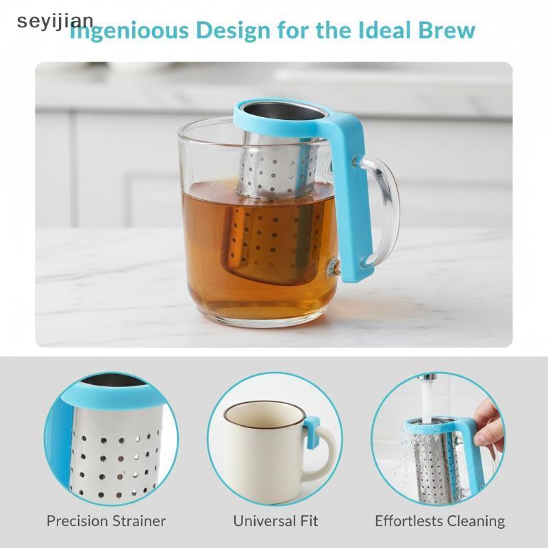 Syj Great Stainless Steel Tea Diffuser ที่แม่นยําหลุม Smooth Outflow Herbal Tea Infuser TH