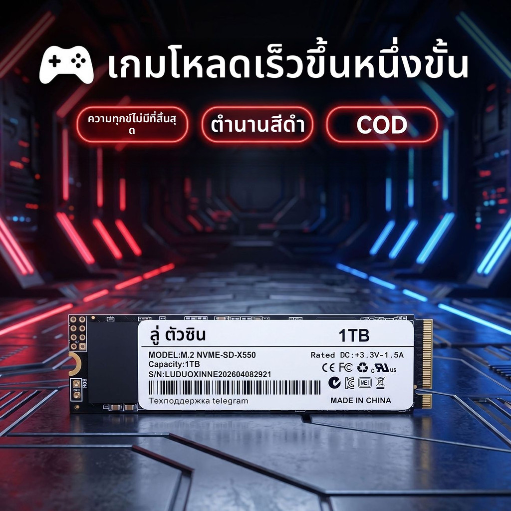 ✦เอสเอสดี M.2 SATA NGFF 2280 ความเร็วสูง อ่าน450MB/s อัพเกรดโน้ตบุ๊ก/คอม เร็วขึ้นไม่ค้าง