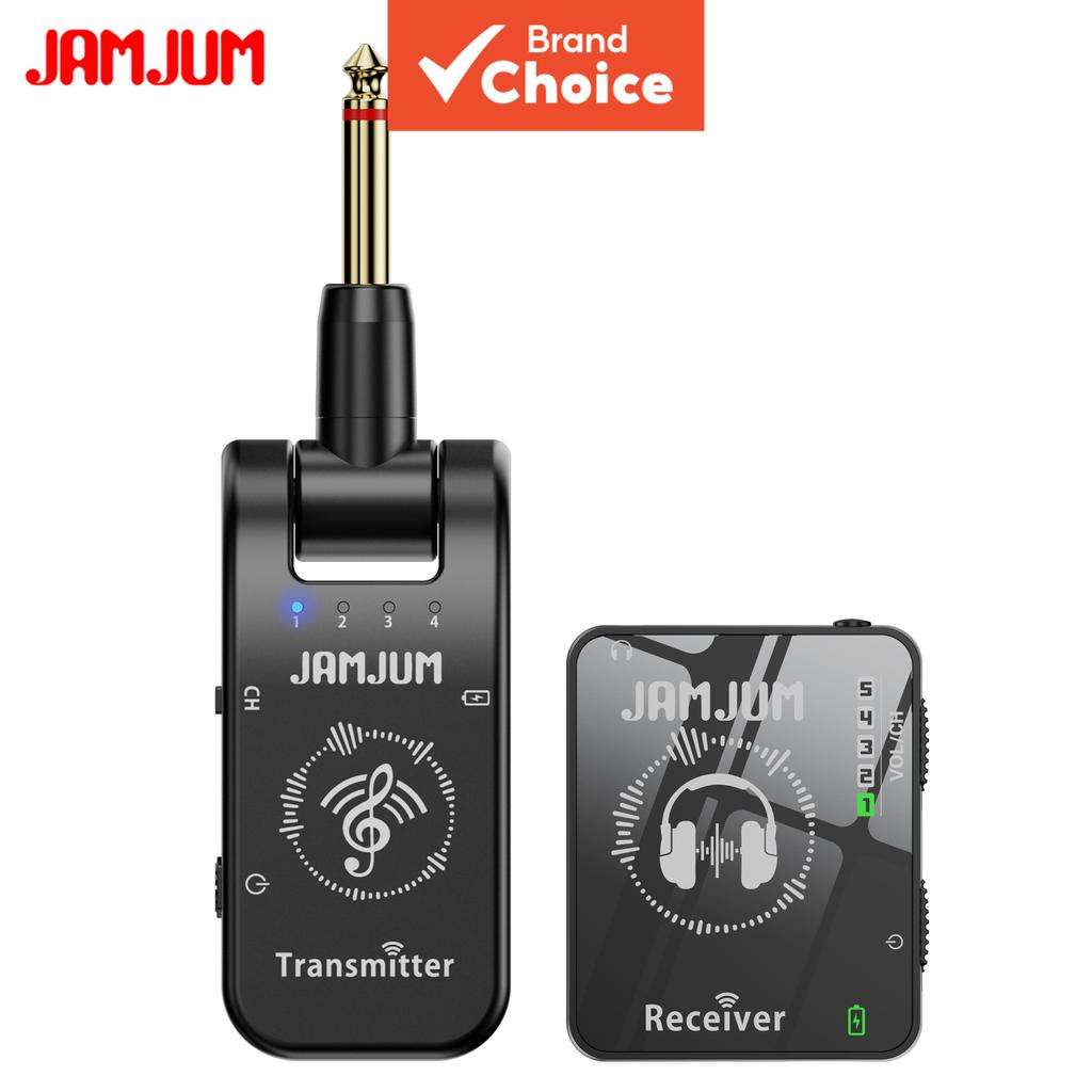 JAMJUM Sky Monitor 2.4G ชุดตรวจสอบ Low Latency 40M แบตเตอรี่เกียร์ฟรีเครื่องส่งสัญญาณสําหรับเวทีกีตาร์กลอง