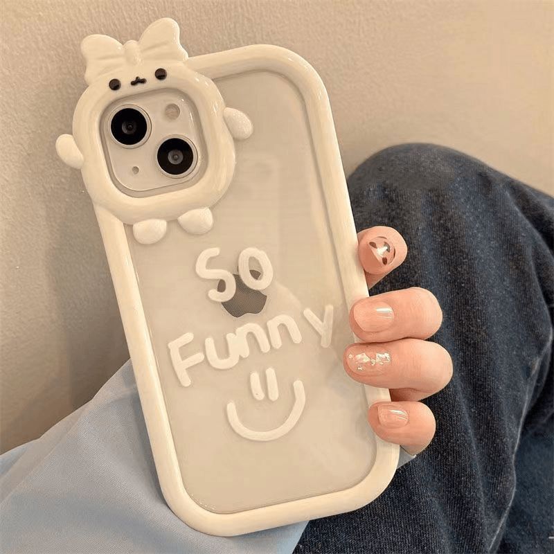 创意高级防摔mobile Phone Shell有趣笑脸适用苹果15Plus手机壳iPhone14Plus软壳14小众13新款12/X26.8.9