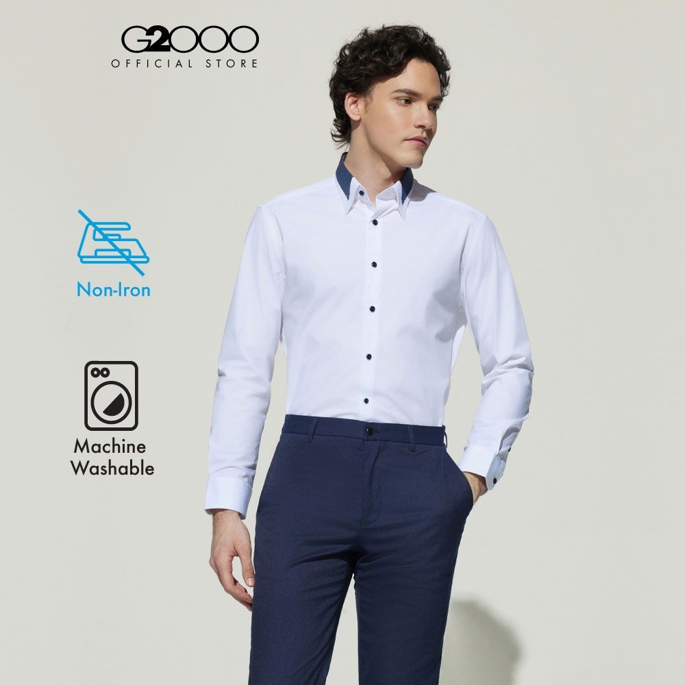G2000 เสื้อเชิ้ตแขนยาวแบบทางการสำหรับผู้ชาย Smart Fit รุ่น 5112130200 WHITE
