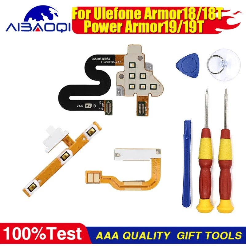 เปิด/ปิด + ปริมาณ FPC Key สําหรับ Ulefone Power Armor 18T Armor 19 Custom Cable Arrangement Flash Ca