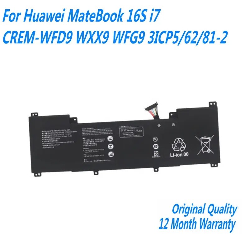 HB9790T7ECW-32A HB9790T7ECW-32B แบตเตอรี่แล็ปท็อปสําหรับ Huawei MateBook 16S i7 CREM-WFD9 WXX9 WFG9 
