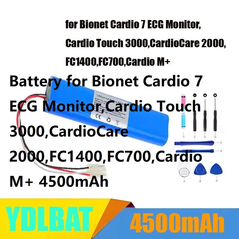 แบตเตอรี่สําหรับ Bionet Cardio 7 ECG Monitor, Touch 3000,CardioCare 2000,FC1400,FC700,Cardio M+ 4500