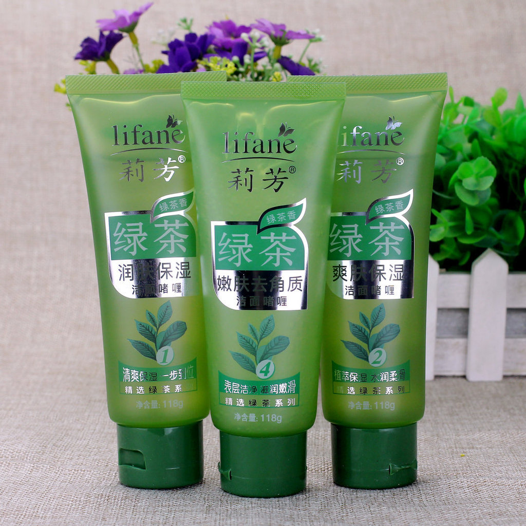 Lifang Green Tea Cleansing Gel 118g Facial Exfoliating Moisturizing Rejuvenating Refreshing Ladies F