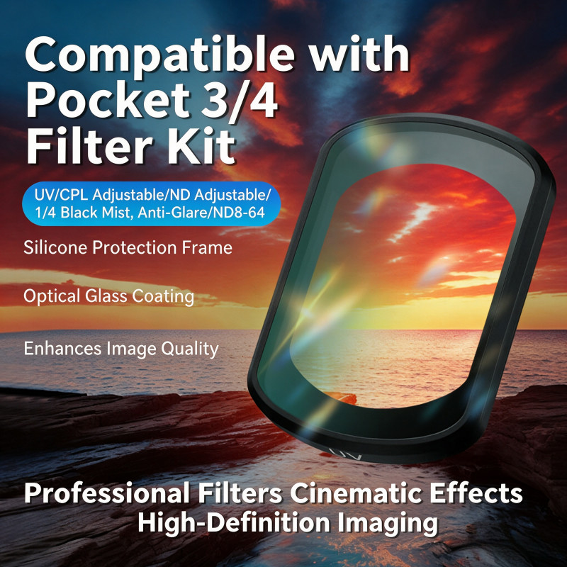 [ชุดกรอง] DJI Pocket3 Magnetic Filter UV/CPL/ND/Black Soft 1.62g Ultra-Light Silicone Protective Met