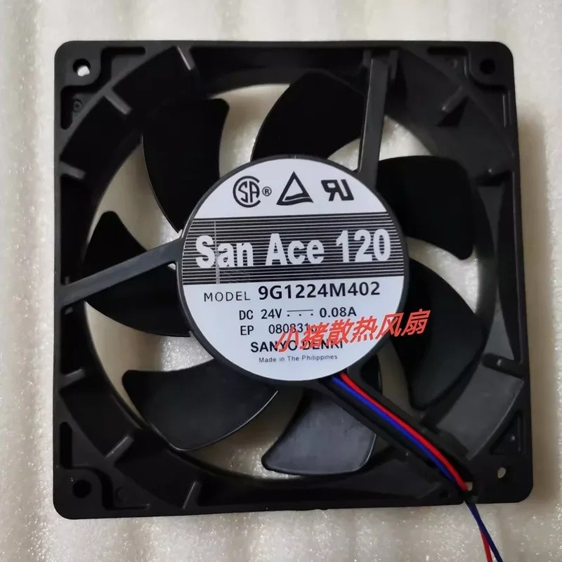 สําหรับ sanyo San Ace 120 9G1224M402 พัดลมระบายความร้อน DC24 0.0A 12 ซม. 12025 120 มม. 120*120*25 มม