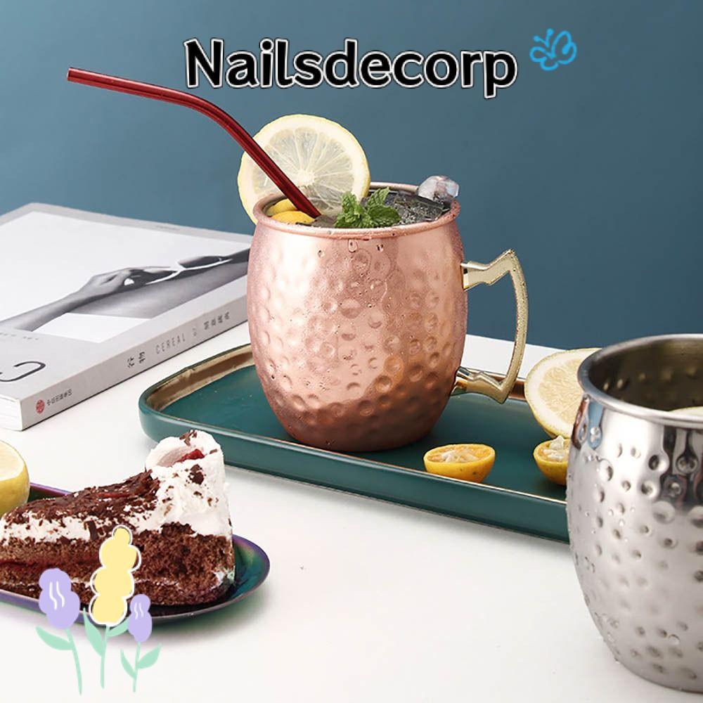 NAILS ถ้วยแก้ว, หนา Handcrafted ค้อน Point ถ้วย, Strong Riveted Handle ค้อน Moscow Mule Smooth Mosco