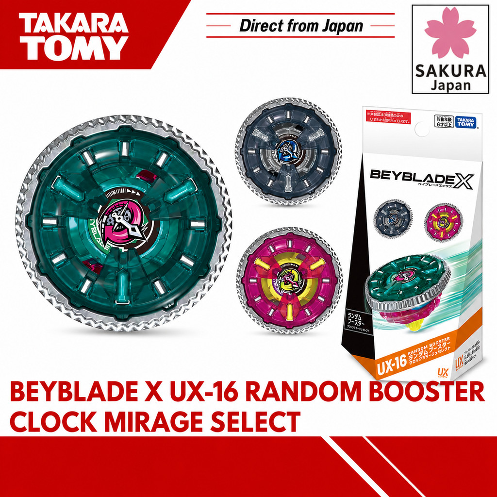 TAKARA TOMY BEYBLADE X UX-16 Random Booster Clock Mirage Select