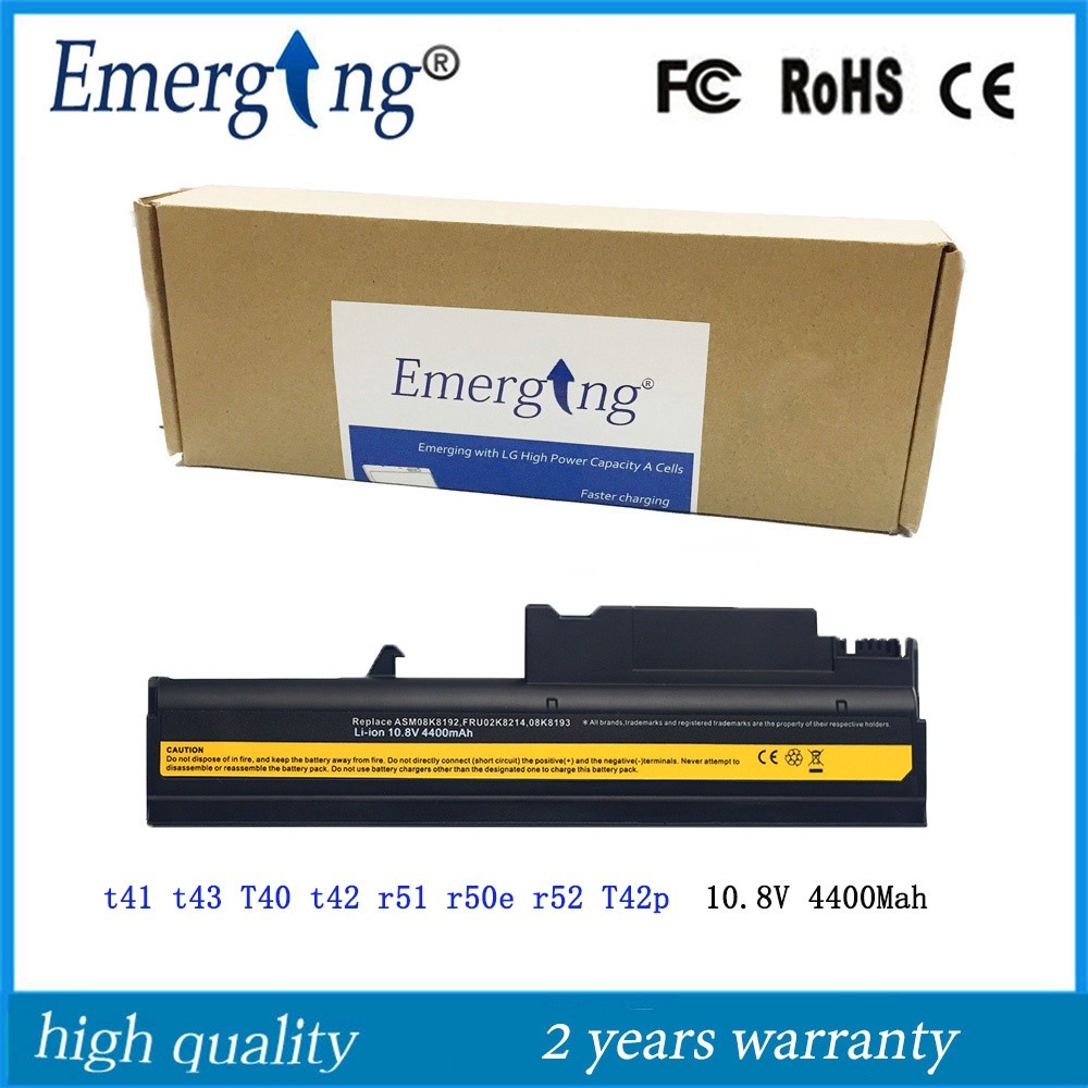 10.8V 4400MAh แบตเตอรี่แล็ปท็อปใหม่สำหรับ IBM Lenovo ThinkPad T41 T43 T40 T42 R51 R50e R52 T42p