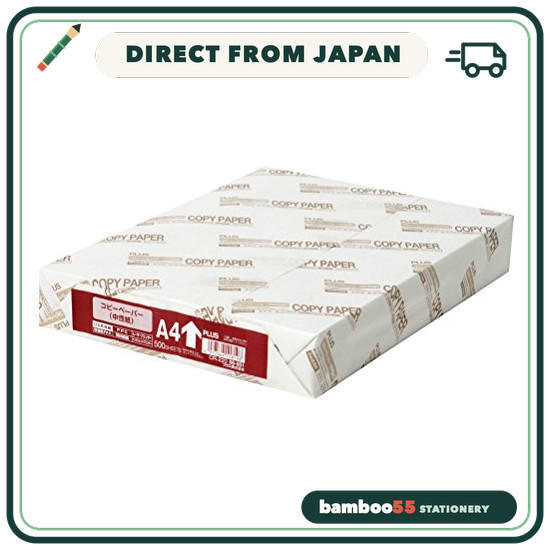 Direct From Japan Plus Copy Paper, A4, Whiteness 82%, Thickness 0.09 mm, 500 Sheets, CR-220, 56-001