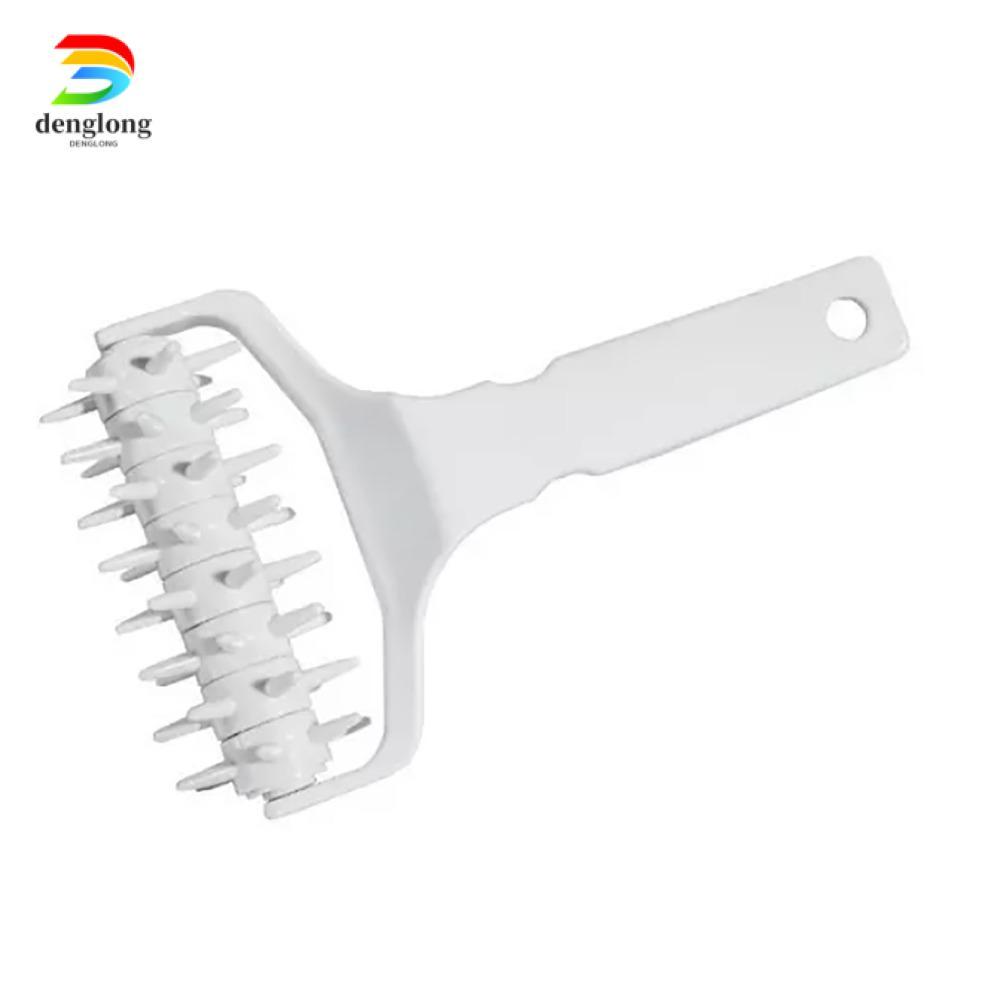DENGLONG Dough Docker Roller, Hole Puncher PP Pizza Dough Docker, ทนทานเกรดอาหารมือถือป้องกันตุ่มขนม