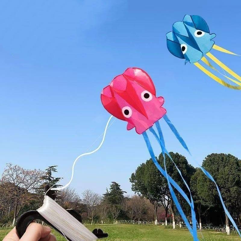 Forthewin 3m Soft Octopus Kite พร้อม String - Kids Outdoor Inflatable Play Toy th