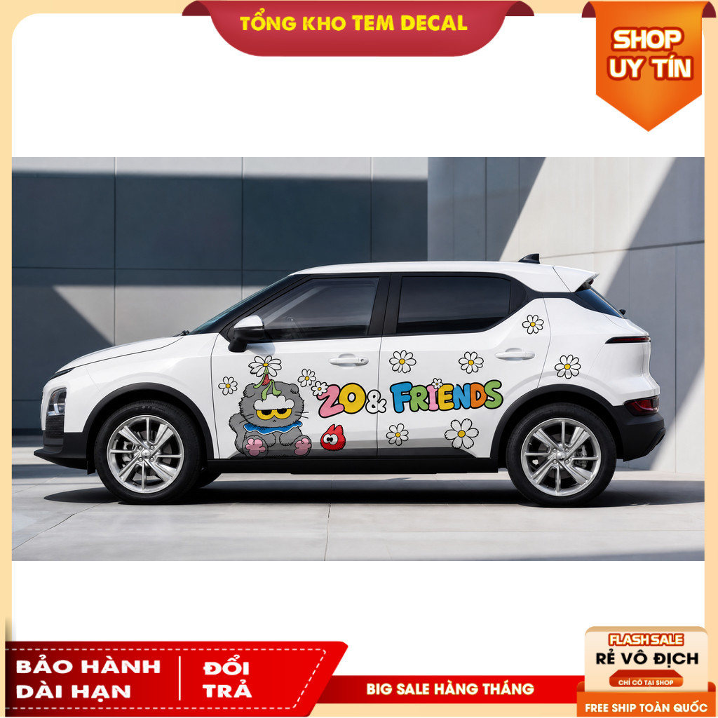 รูปลอกรถ VINFAT CAR DECORATION STICKER - CAR DECAL VF5 - V6 - VF7-VF9 - VF8 (ติดสีรถทั้งหมด)
