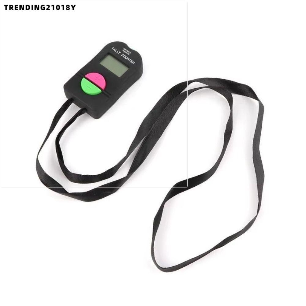 TRENDING21018Y เครื่องนับดิจิตอล, จอแสดงผล LCD 0-9999 Range Hand Tally Clicker, ฟังก์ชั่นการลบการดํา