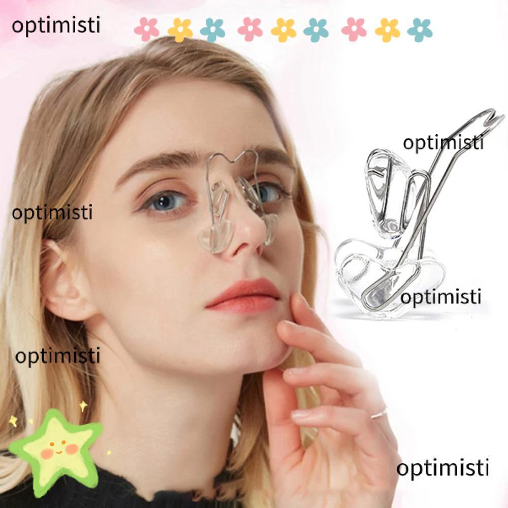 OPTIMISTI Nose Up Shaper, Orthotics Shaping Nose Slimming Massage, Transparent Straightening Nose Co