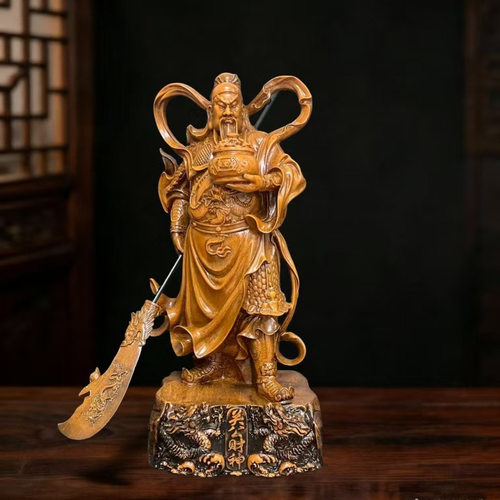 Guan Yu Guan Erye เรซิ่นหัตถกรรมตกแต่งห้องนั่งเล่นสํานักงาน Shop แผนกต้อนรับเปิดของขวัญ Guan Gong ตก