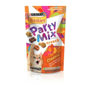 [เหมายกลัง เลือกรสชาติได้] Purina Friskies Party Mix ขนมแมว 60 g x24 ซอง