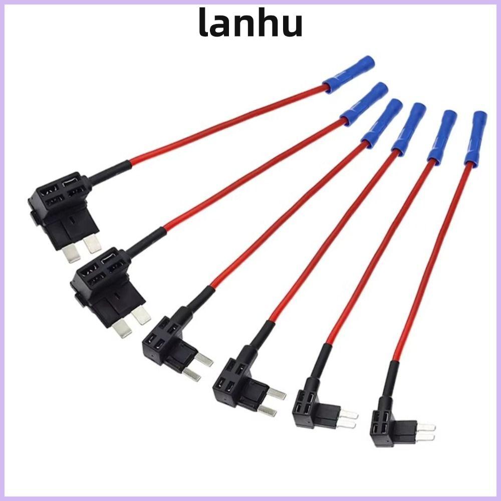 LANHU Car Fuse Holder Tap, 12 V/24 V Mini Fuse Tap Adapter, Standard Automotive Fuse Extender