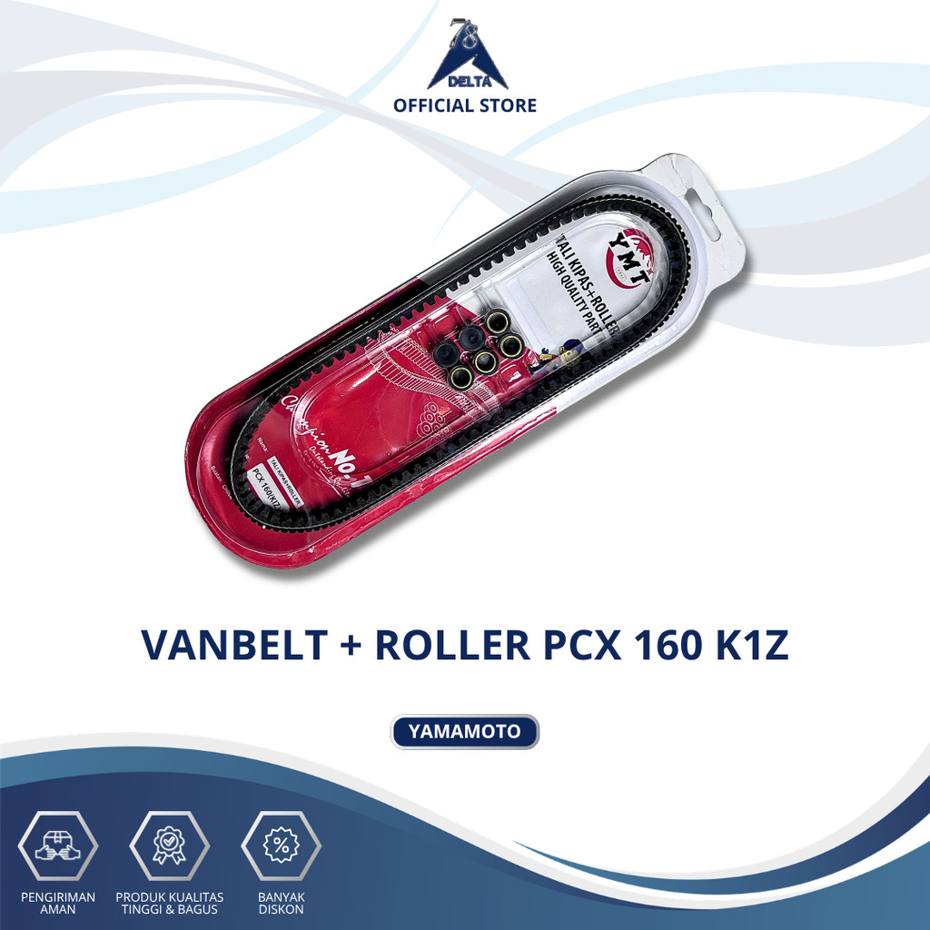 VANBELT + ROLLER PCX 160 K1Z YAMAMOTO - V-BELT ASSY HONDA PCX 160 K1Z MOTORCYCLE SET CVT BELT DRIVE 