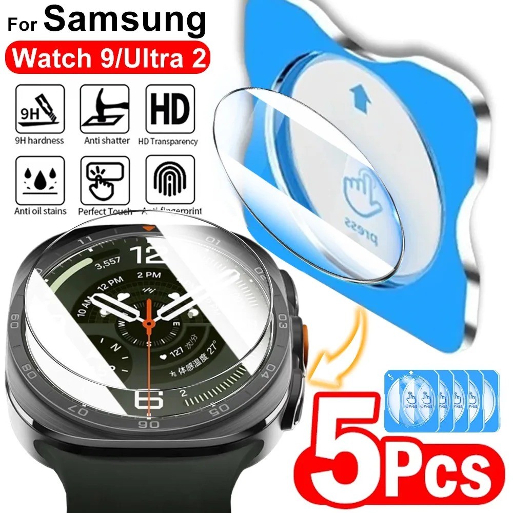 ป้องกันหน้าจอสําหรับ Samsung Galaxy Watch 9 40/44 มม.Ultra 2 2026 ฟิล์มกระจกนิรภัยสําหรับGalaxy Ultra 2026/2025/2024 47 มม./8 คลาสสิก