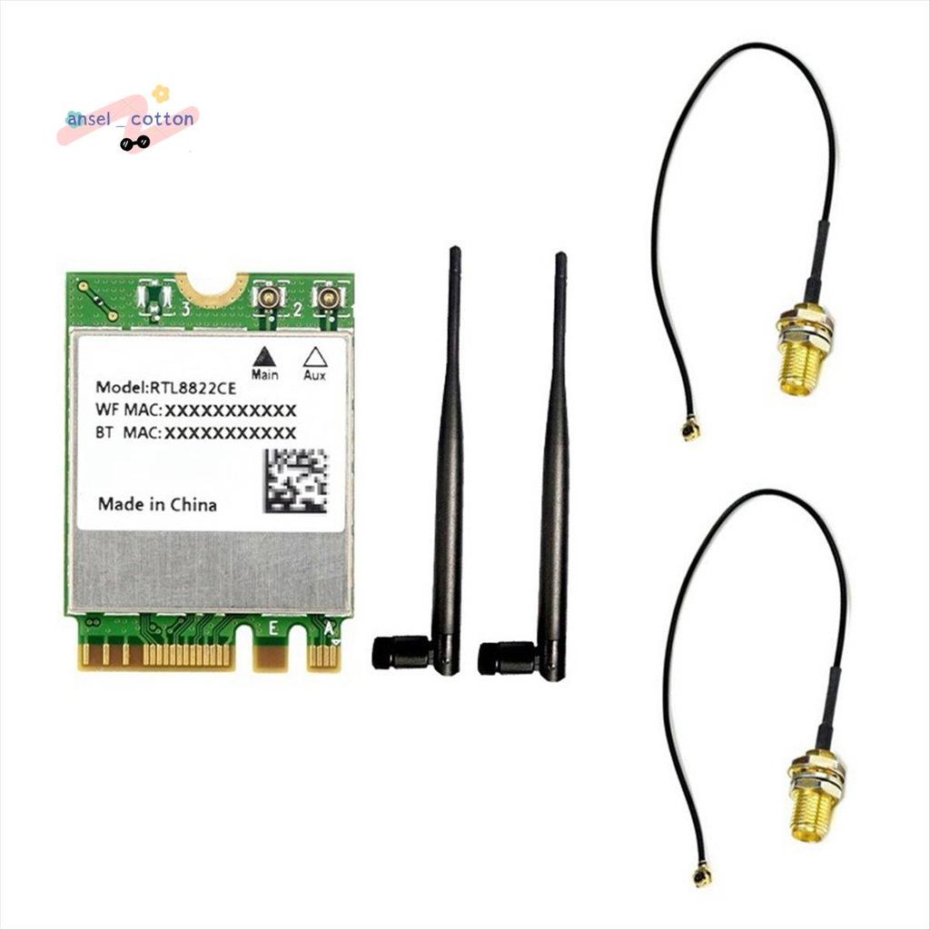 RTL8822CE การ์ดเครือข่ายไร้สายDual-Band 2.4G/5G M.2 A/E Key WiFiการ์ดบลูทูธ 5.0 แล็ปท็อปWin10/11 Lin