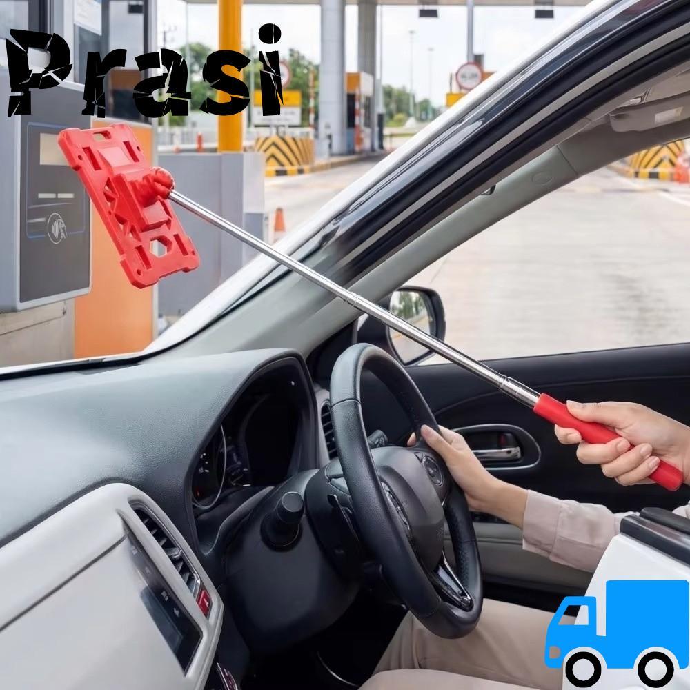 PRASI Car Toll Card Stick, น้ําหนักเบาปรับความยาว Telescopic Parking Toll Rod, Long Handle Telescopi