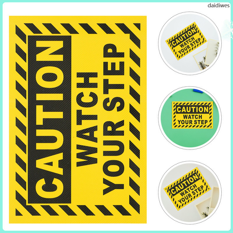 📎 ป้ายเตือนระวังบันได Outdoor Caution Sign สติ๊กเกอร์ PVC 1ชุด