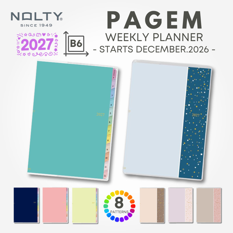 Nolty PAGEM 2027 Weekly Planner B6, Monday start, Start December 2026