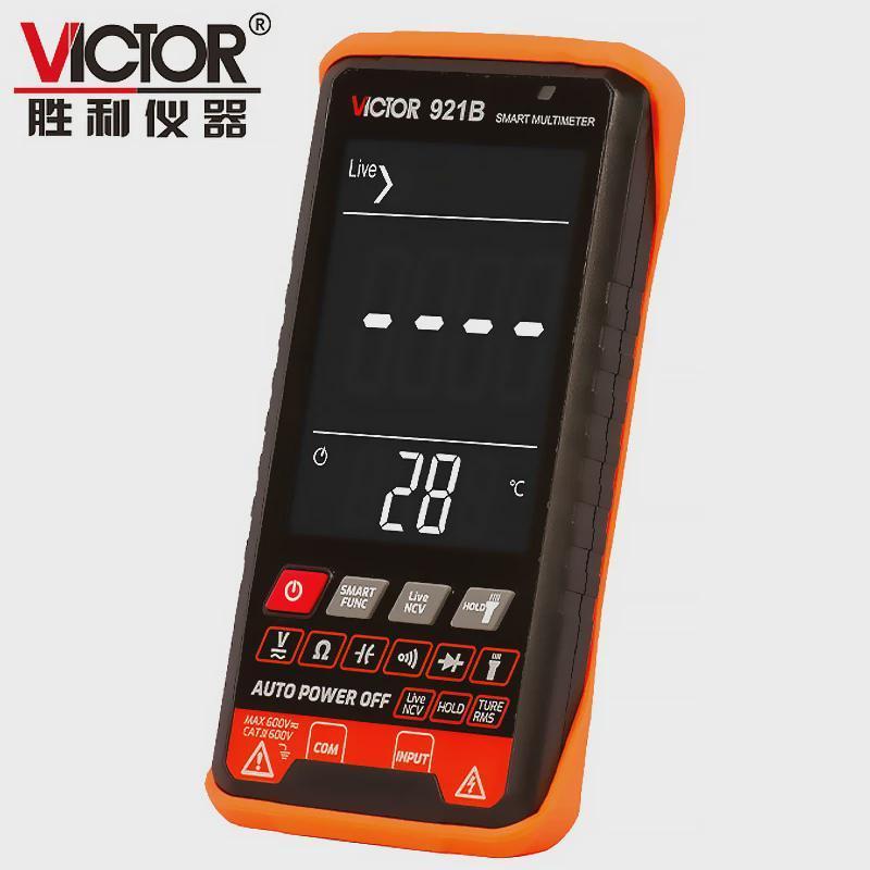 มัลติมิเตอร์แบบพกพา Victory VC921 รุ่นการ์ดสามหลัก VC921A แบบปรับช่วงอัตโนมัติ VC921B แบบกึ่งดิจิตอล