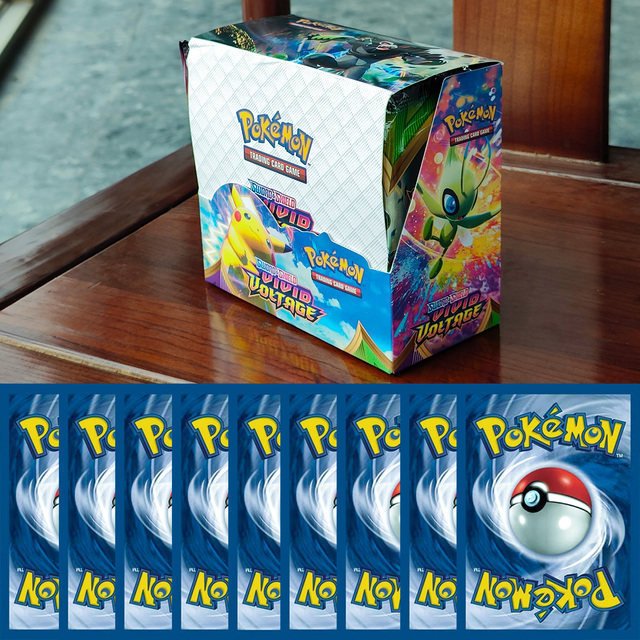 Pokémon Pikachu Card Pokémon Pikachu Card Pokémon Vivid Card Pack กล่องปริศนารุ่นแรก