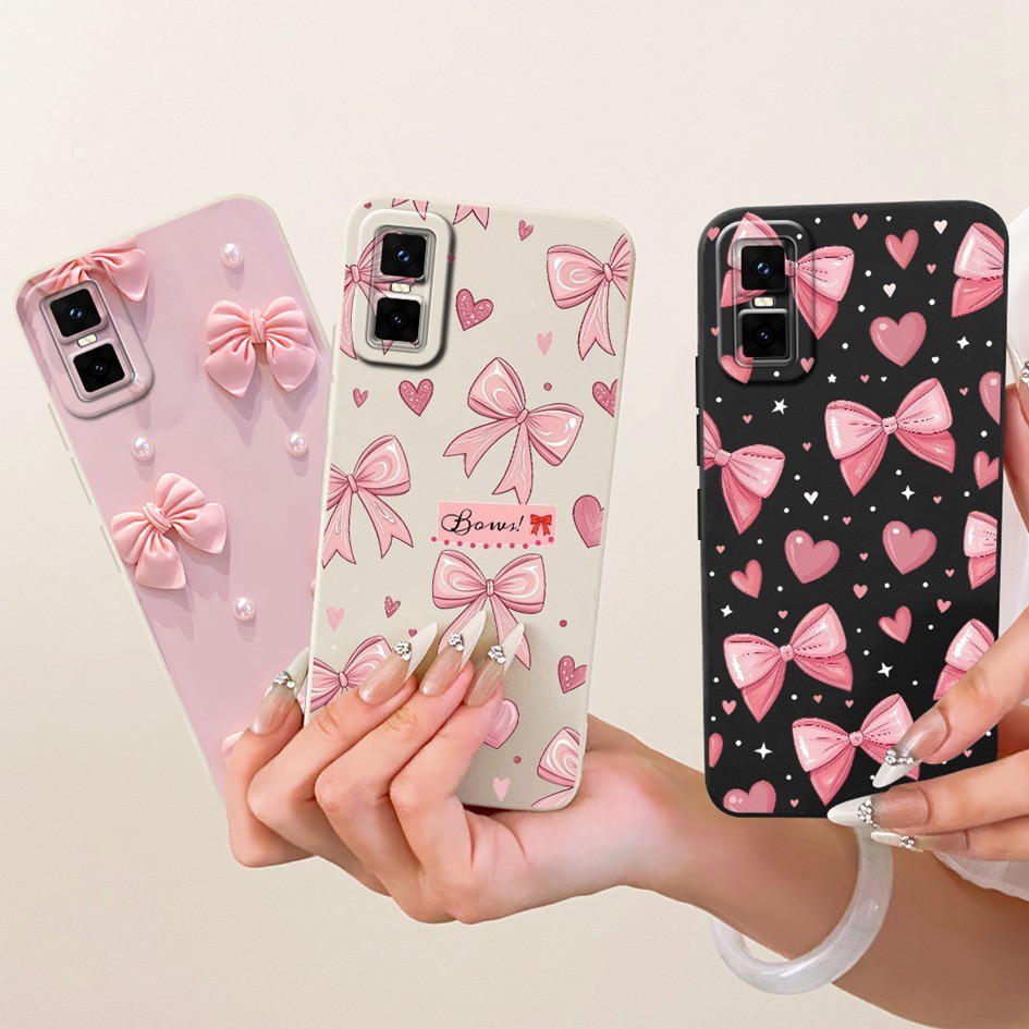สําหรับ Infinix GT 30 Pro X6873 กรณี GT 20 Pro X6871 แฟชั่น Bowknot รูปแบบปลอกซิลิโคนอ่อนนุ่มสําหรับ
