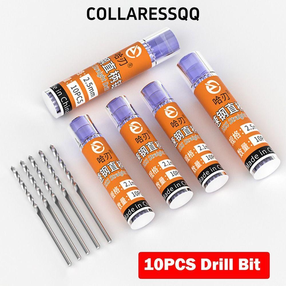 COLLATRESSQQ Twist Drill Bit, Mini Straight Shank Drill Bit, Multifunctional High Speed Steel Hole Cutter Wood