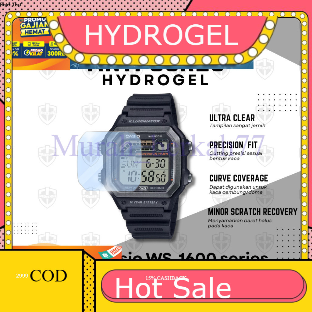 HYDROGEL ไฮโดรเจลป้องกันรอยขีดข่วน Casio WS1600 WS 1600 WS1600h