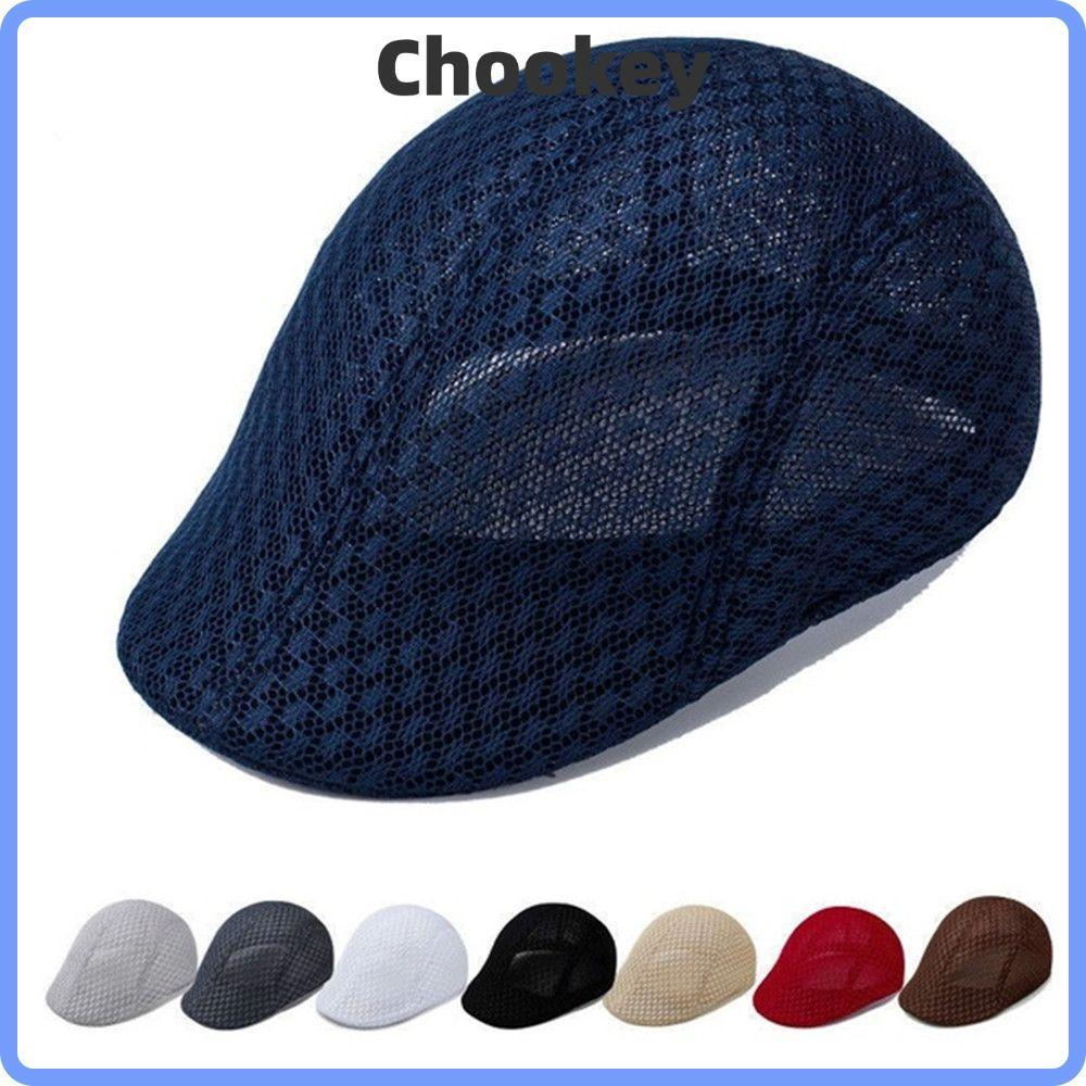 CHOOKMY Sun Caps Casual Summer Men Women Newsboy Style Mesh Caps