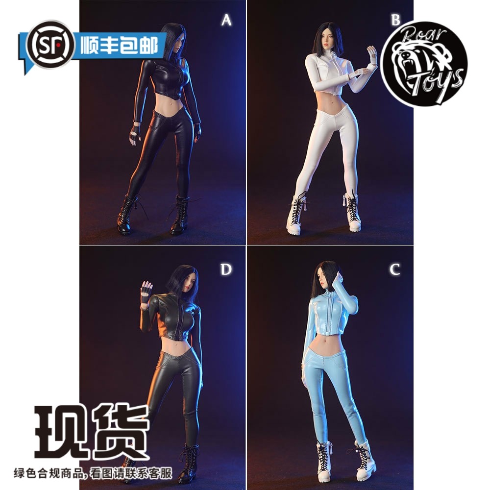 พร้อมสต็อก JIAOU DOLL 1/6 ทหารเซ็กซี่แจ็คเก็ตหนังกางเกง JO24X-04 เหมาะสําหรับร่างกายหญิงเอเชีย