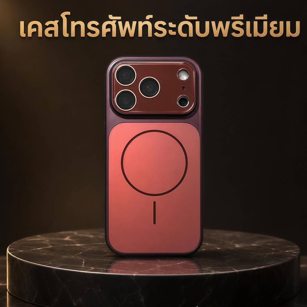 เคส iPhone 18Pro 17 16 15 Pro Max แม่เหล็ก ฝาหลังด้าน กันรอยนิ้วมือ ป้องกันกล้อง กันกระแทก ดีไซน์หรู