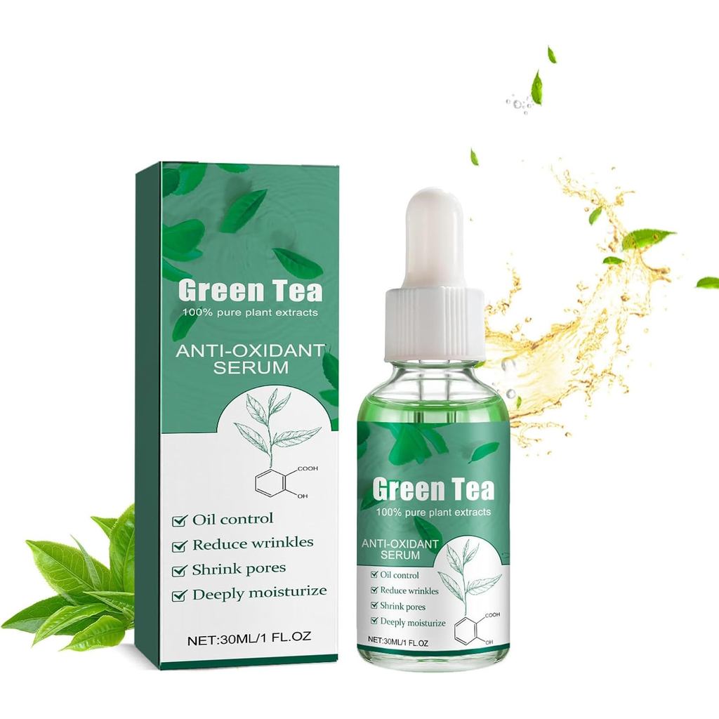 Green Tea Face Serum, 2 ชิ้น 30 Ml Green Tea Brightening Revitalizing Serum Moisturizing Firming Ser
