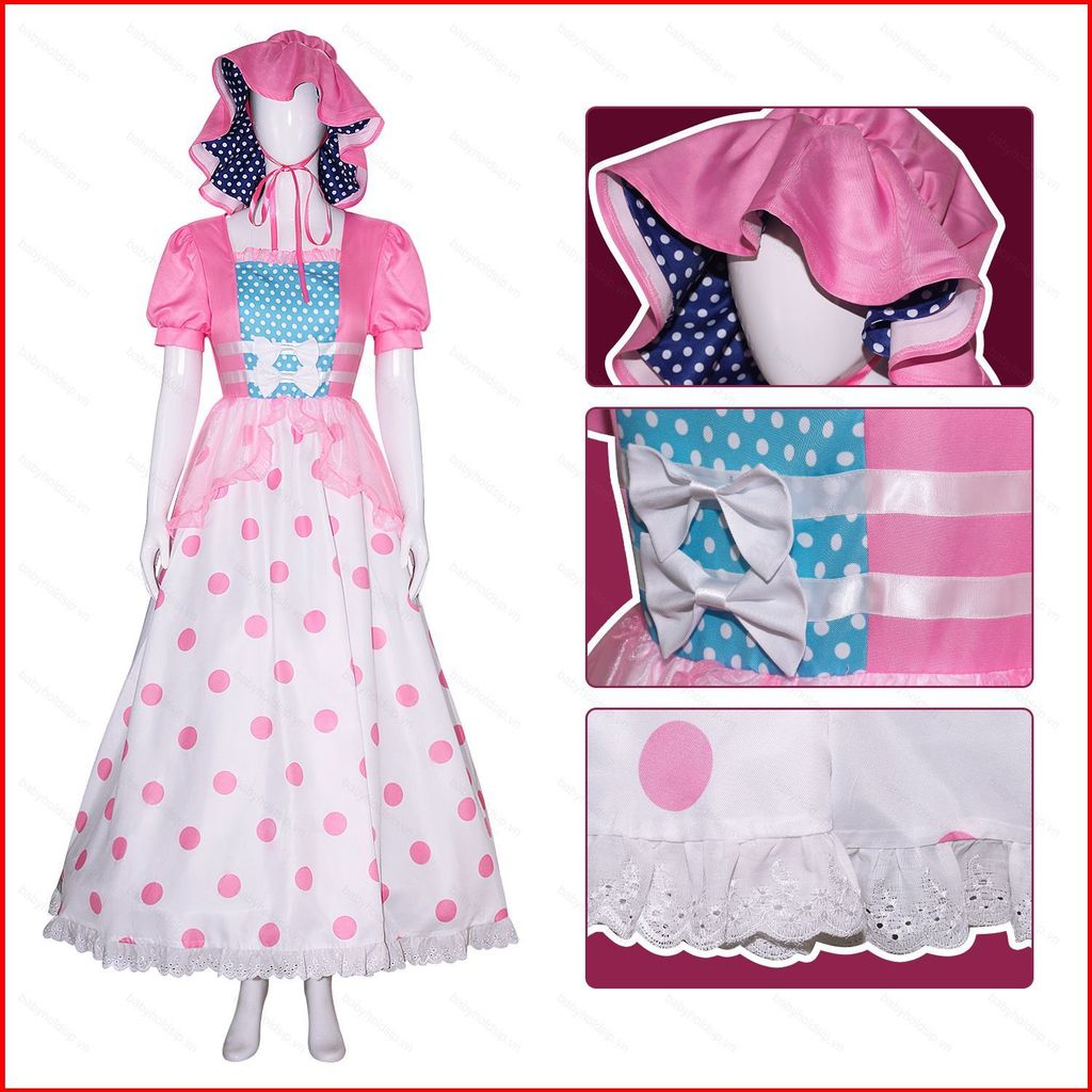 BS1 Toy Story 5 Bo Peep บทบาทเล่นคอสเพลย์ผ้าฮาโลวีนเครื่องแต่งกาย SB1