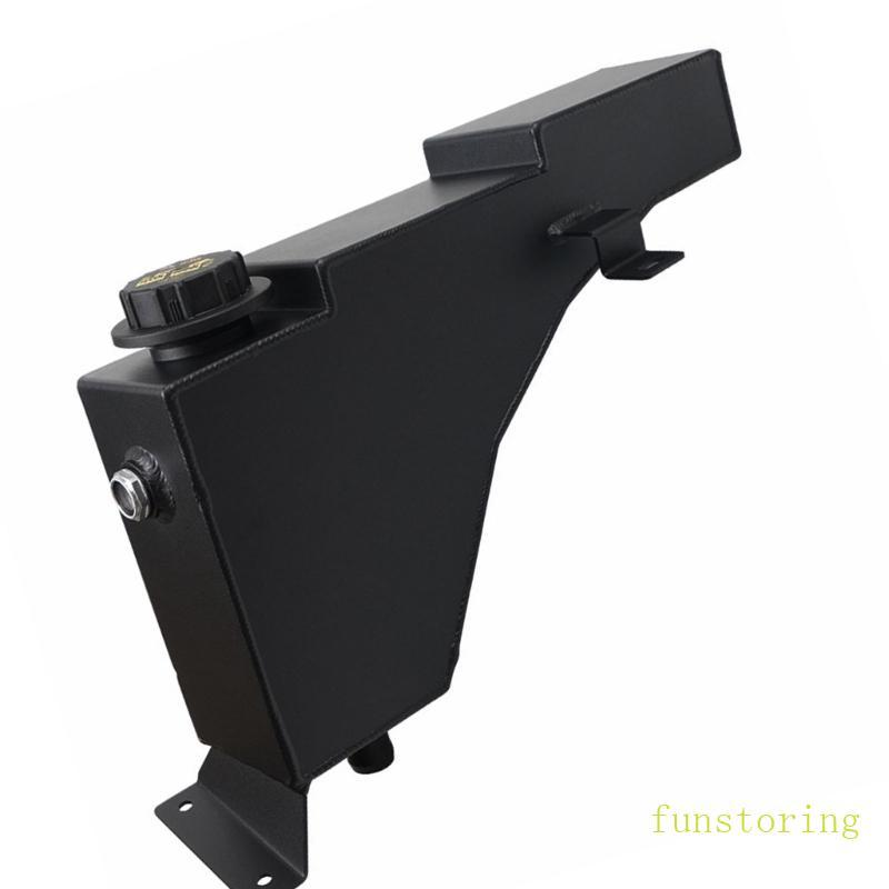 FUN หม้อน้ํา Coolant ถัง 2C3Z8A080AA อลูมิเนียมสีดําเปลี่ยนแผงธีมเชื่อม Seams การเชื่อมต่อท่อ