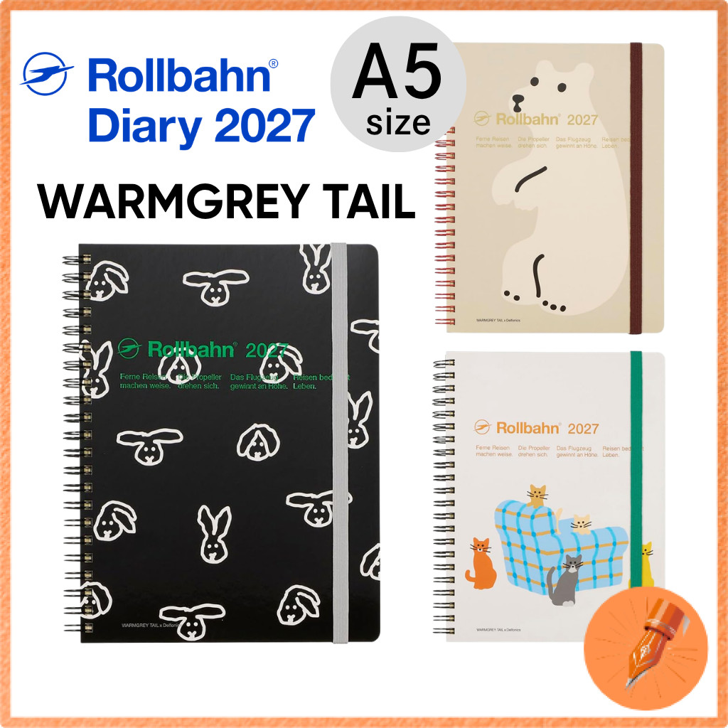 DELFONICS 2027 Planner WARMGREY TAIL A5 Diary Starting October 2026