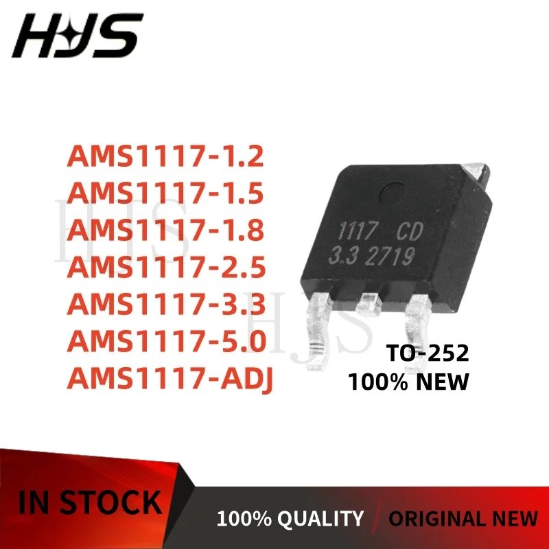 5pcs ใหม่ AMS1117-5.0 AMS1117-ADJ AMS1117-1.2 AMS1117-1.8 AMS1117-1.8 AMS1117-2.5 AMS1117-3.3 AMS111