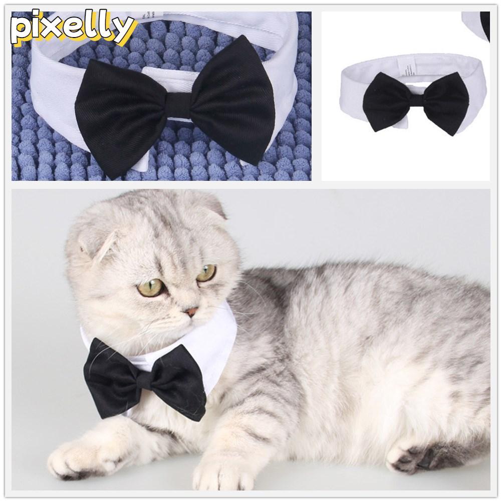 PIXILLY Cat Tuxedo Collar Grooming อุปกรณ์เสริม Puppy Cat ลูกแมวสัตว์เลี้ยงอย่างเป็นทางการ Tuxedo