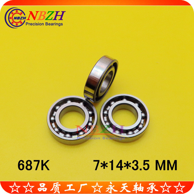 แบริ่งสแตนเลส S687 687 เปิดประเภท 687K 687W3.5 ZZ L1740 7 * 14 * 3.5 TZPW